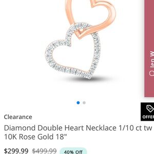 Double heart necklace from Kay.